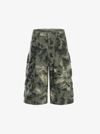 Camo-Print Baggy Cargo Jorts