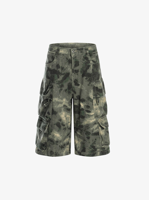 Camo-Print Baggy Cargo Jorts