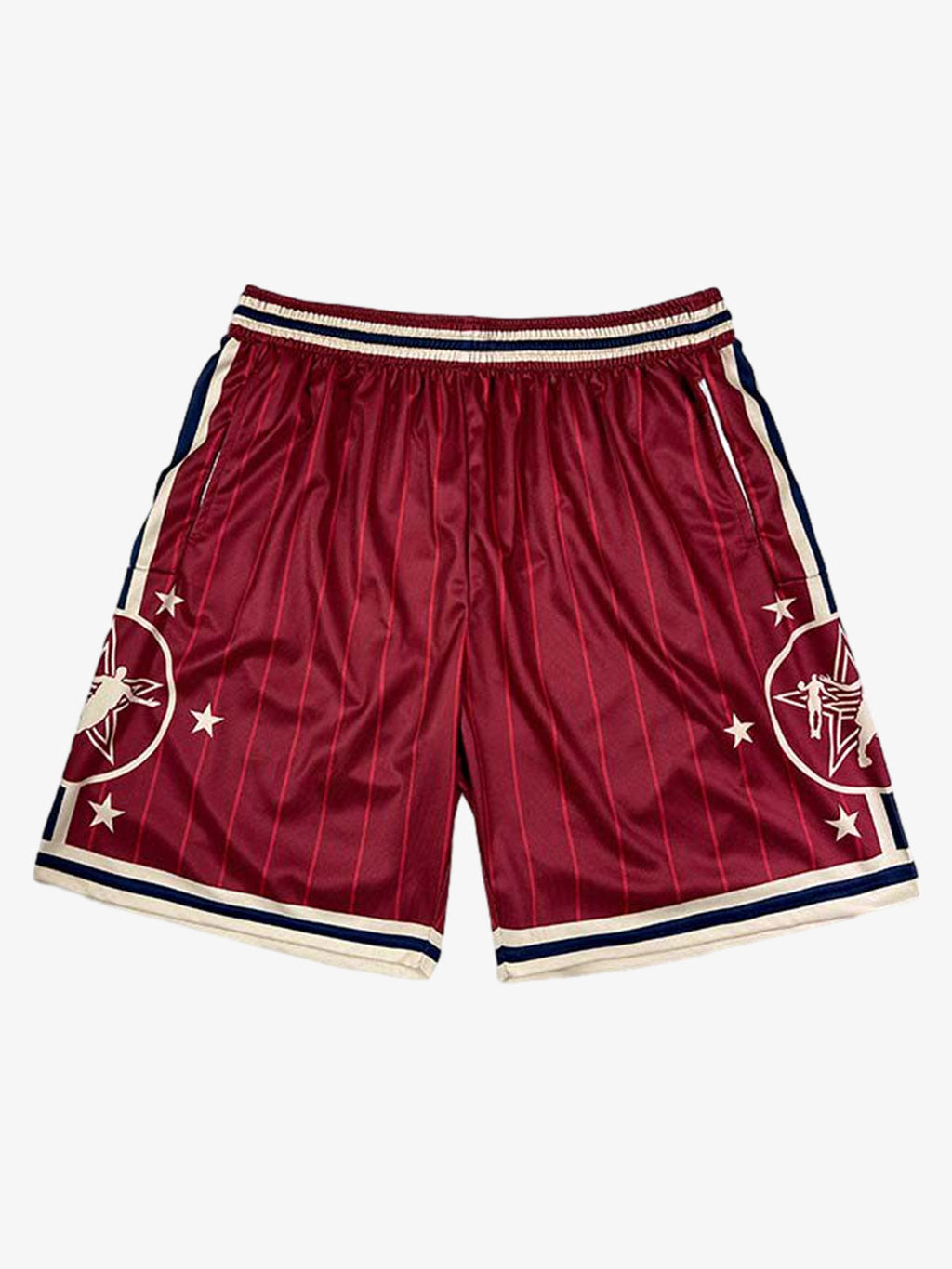 Star Crest Striped Soccer Shorts