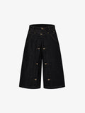 Double-Waisted Multi-Button Denim Jorts