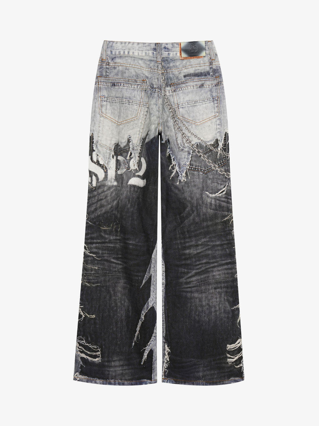 Punk-Style Baggy Wide-Leg Jeans