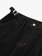 Vintage Contrast Stitch Cargo Shorts