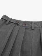 Pleated Wide-Leg Shorts