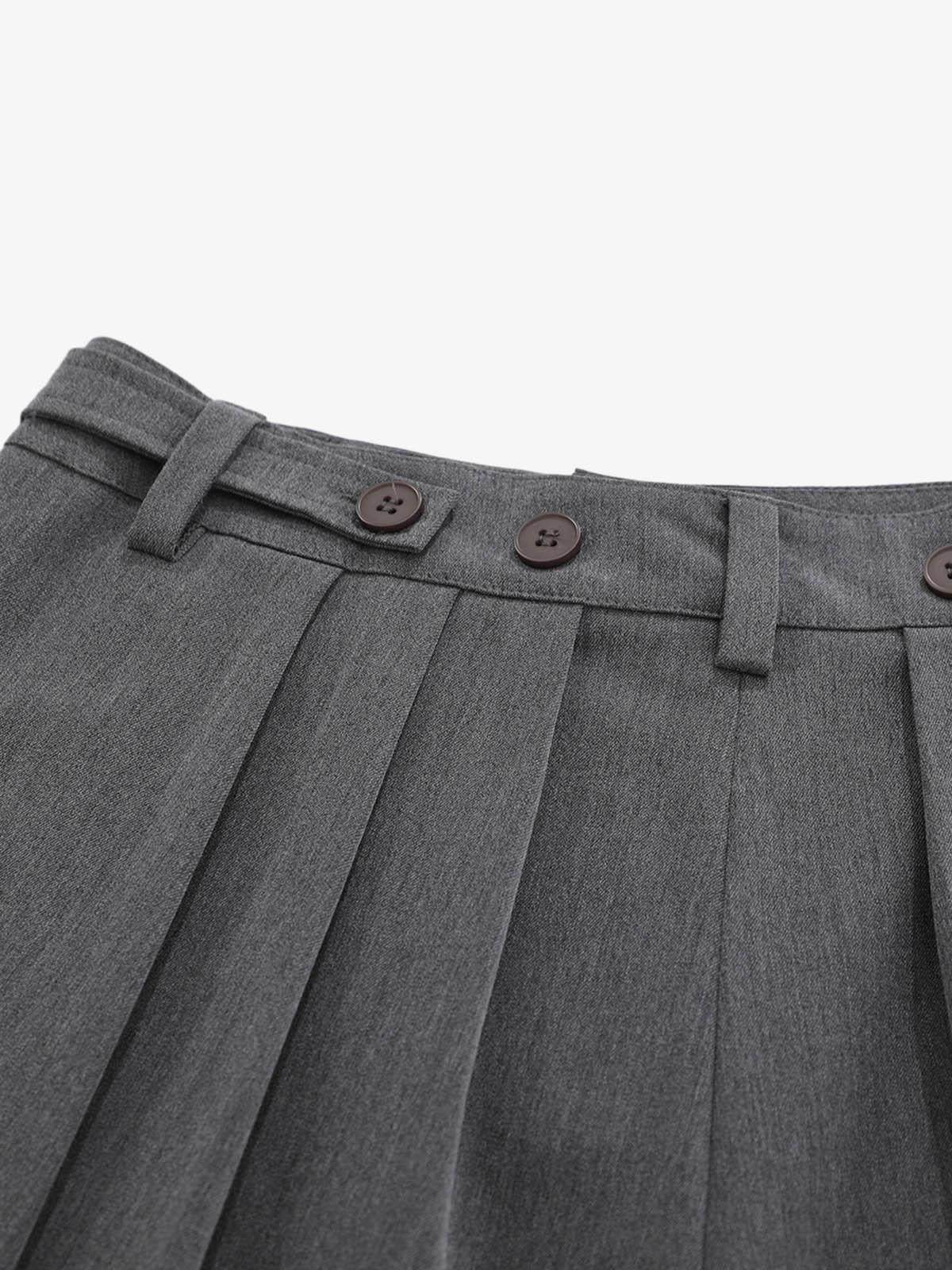 Pleated Wide-Leg Shorts