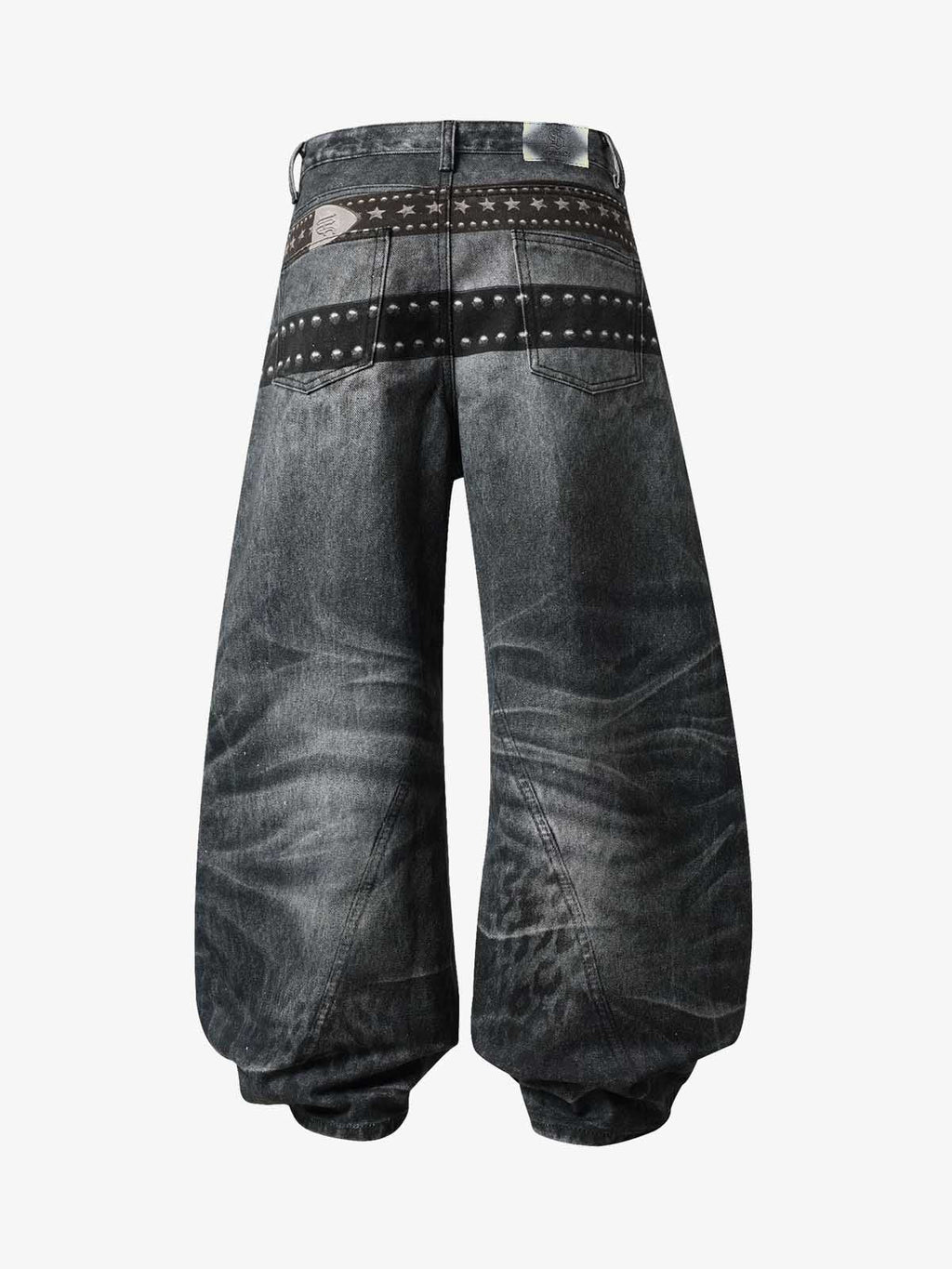 Butterfly Illusion Graphic Print Baggy Jeans