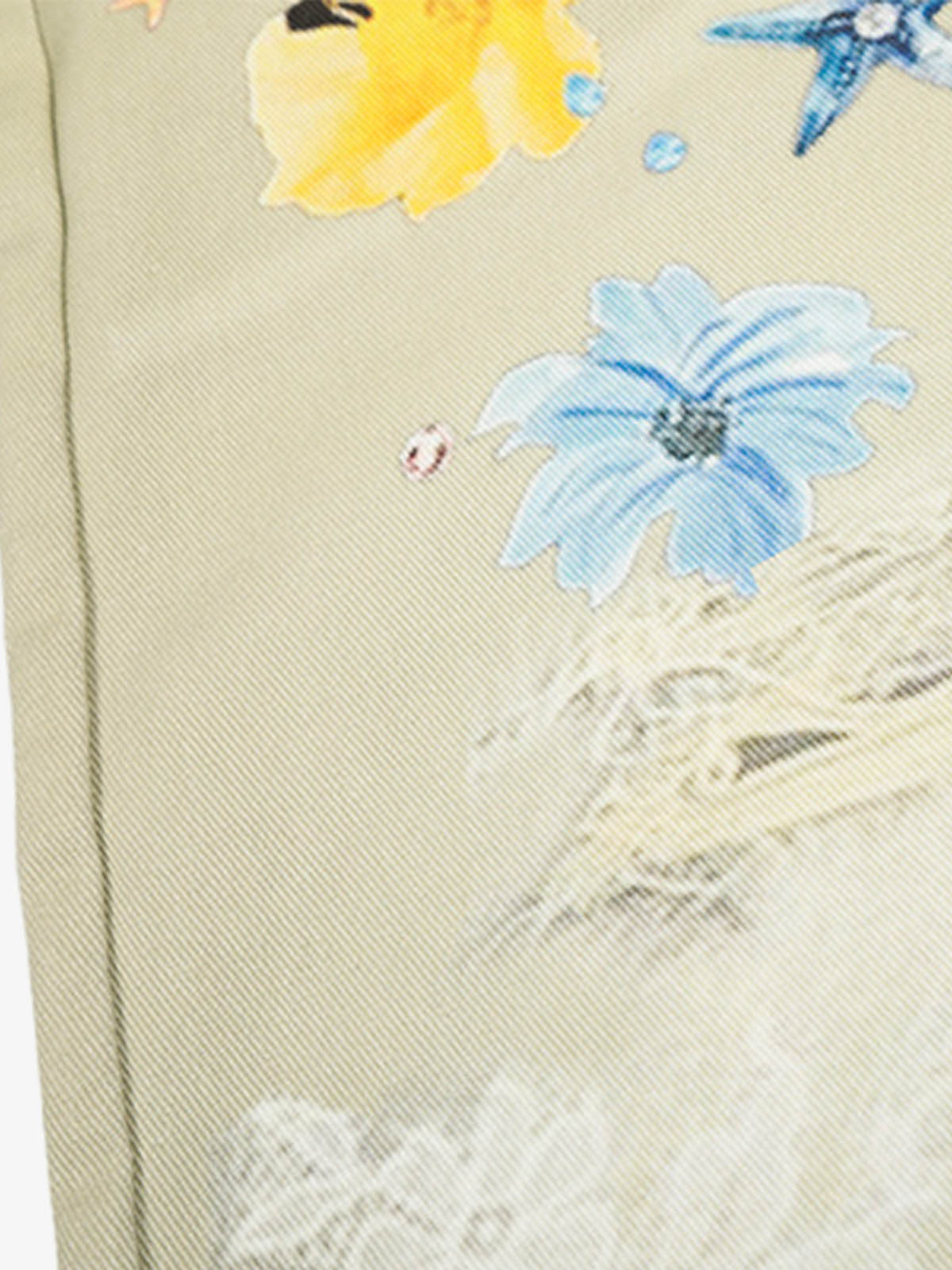 Flower Patch Distressed Denim Shorts