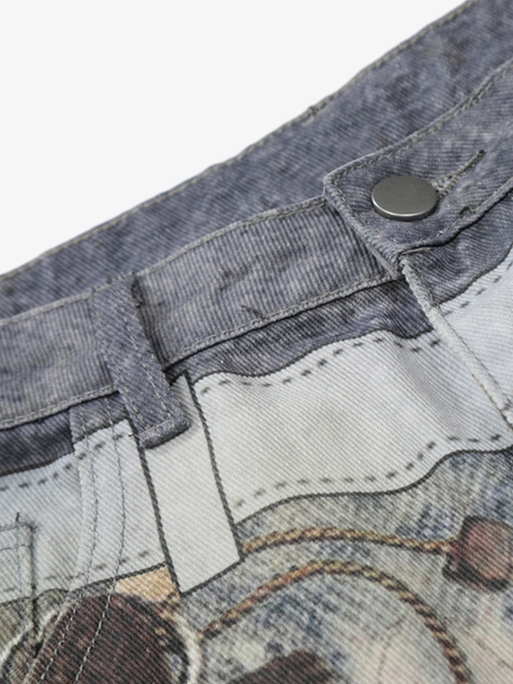 Beaded Chain Denim Culottes
