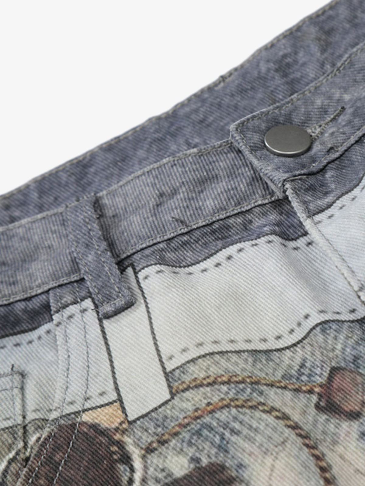 Beaded Chain Denim Culottes