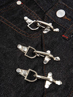 Airplane Buckle Curved Jeans