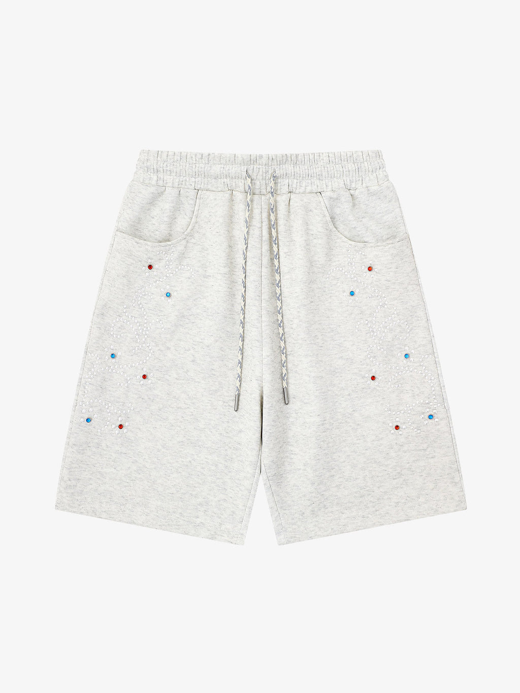 Rhinestone Graphic Knit Shorts