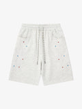 Rhinestone Graphic Knit Shorts