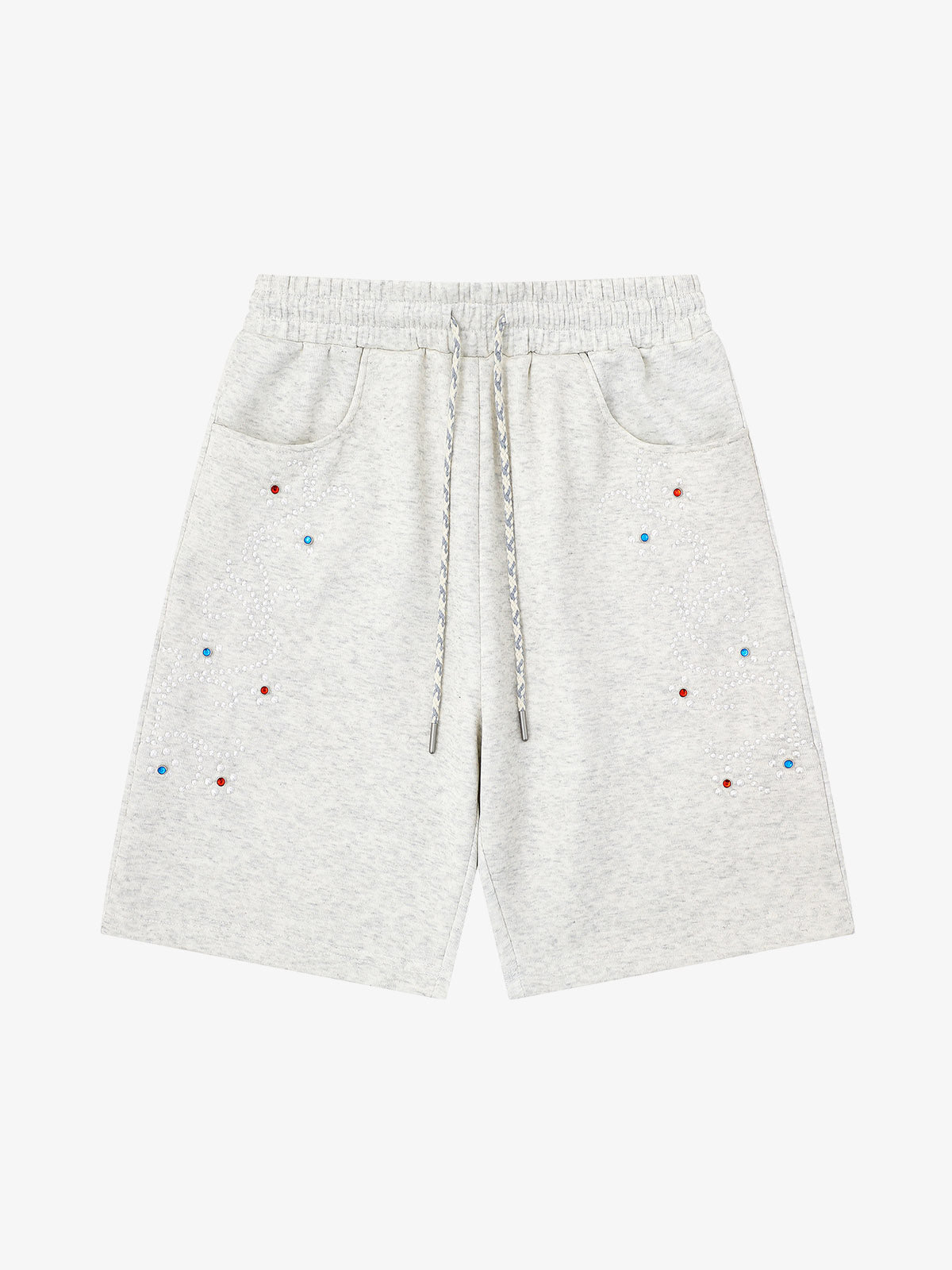 Rhinestone Graphic Knit Shorts