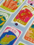Vintage Seed Packet Camp Collar Boxy Shirt