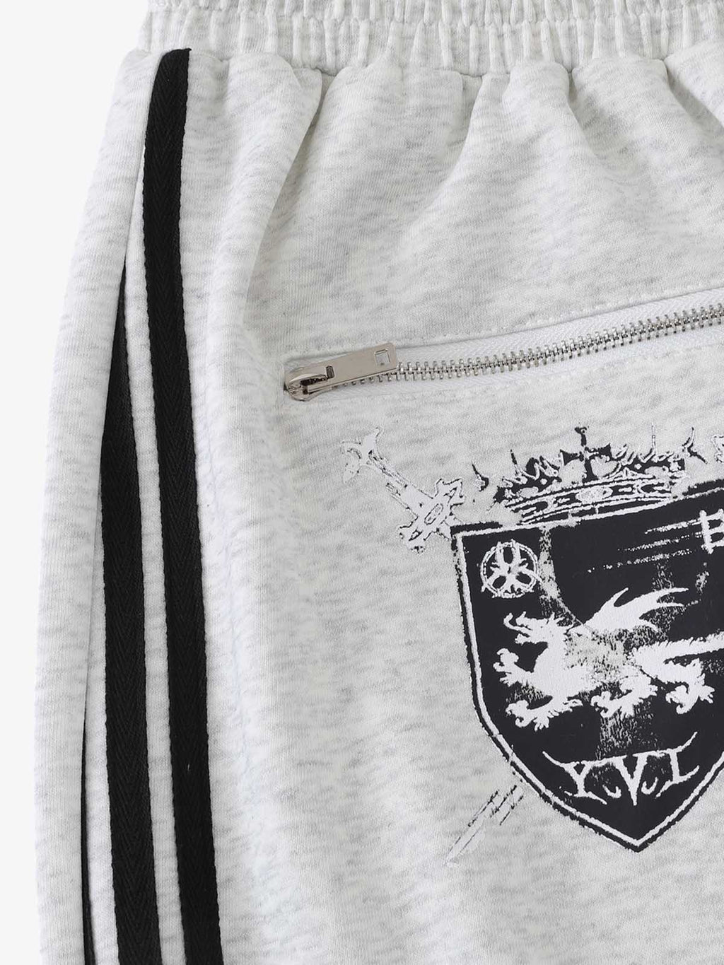 Crest & Sword Graphic Side Stripe Sweatpants