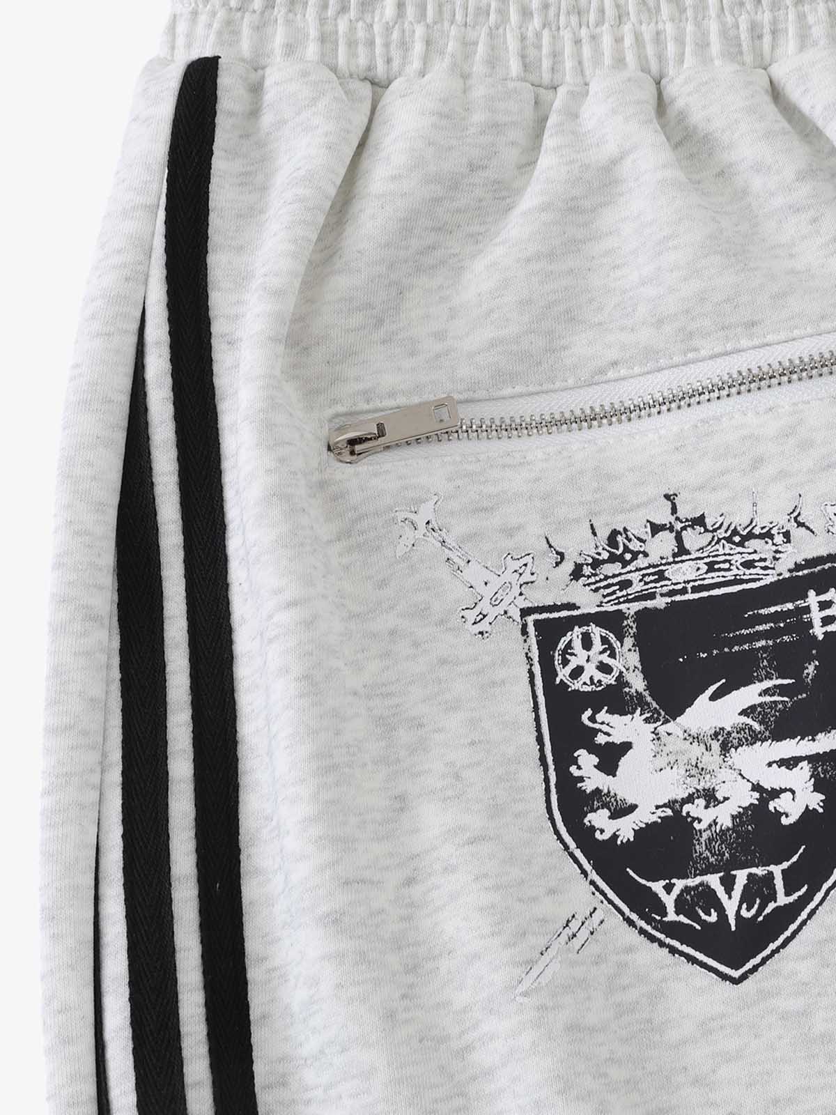 Crest & Sword Graphic Side Stripe Sweatpants