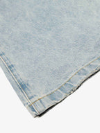 Denim Washed Distressed Barrel Jeans - 2511