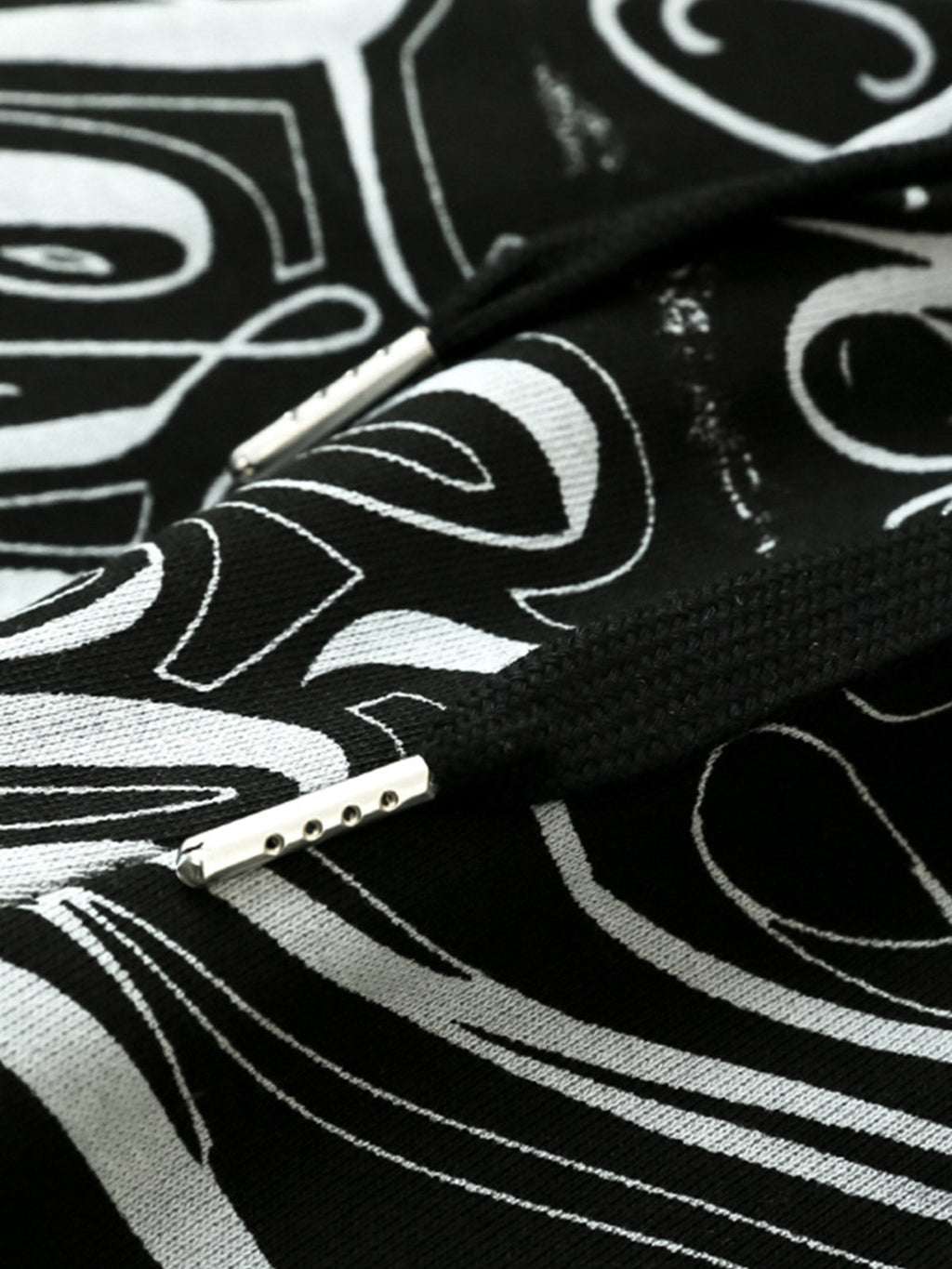Black & White Graphic Lounge Shorts