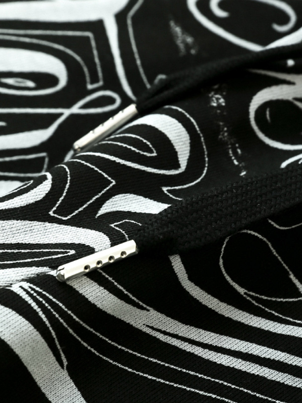Black & White Graphic Lounge Shorts