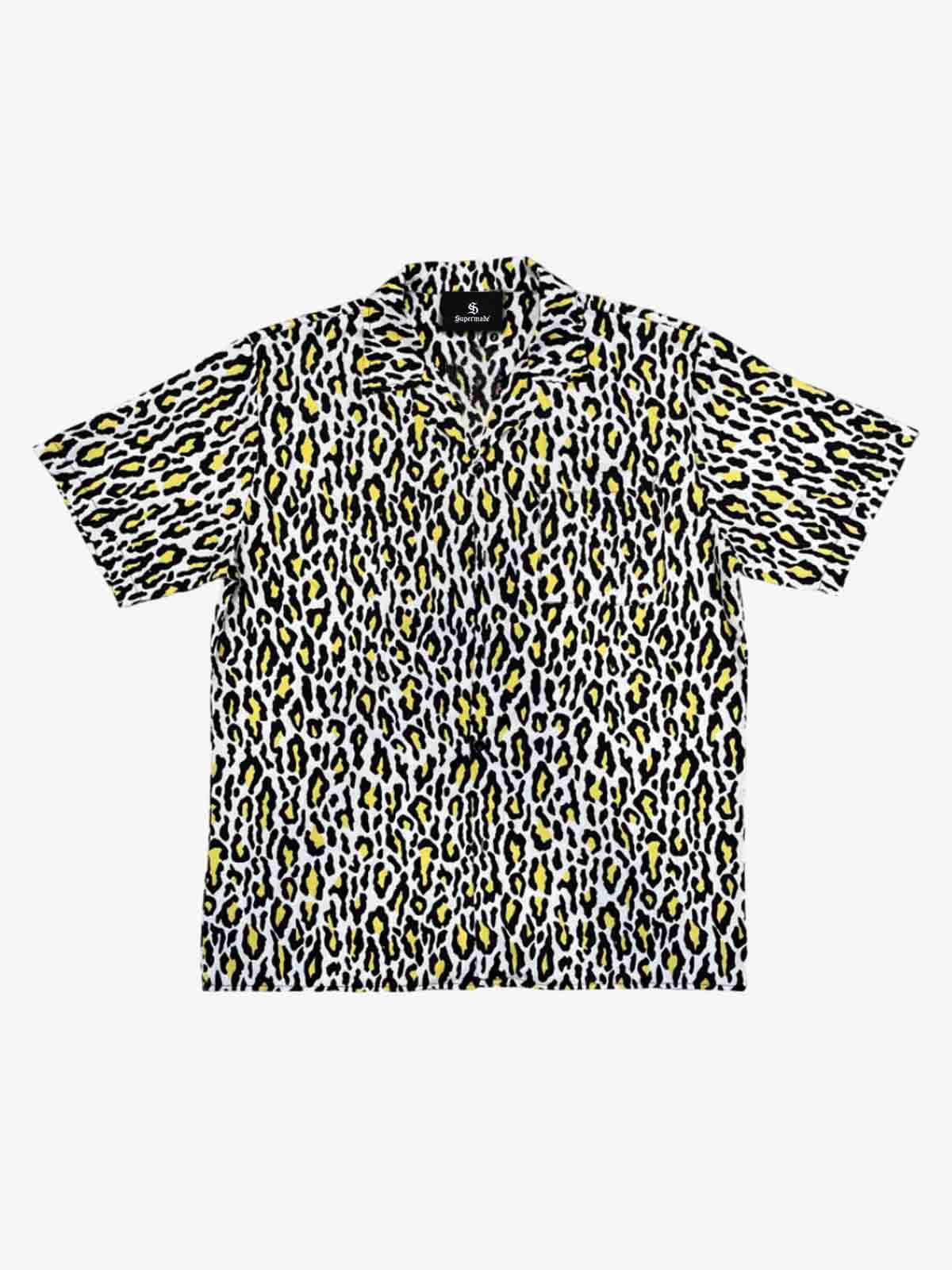 Classic Cheetah Print Camp Collar Boxy Shirt