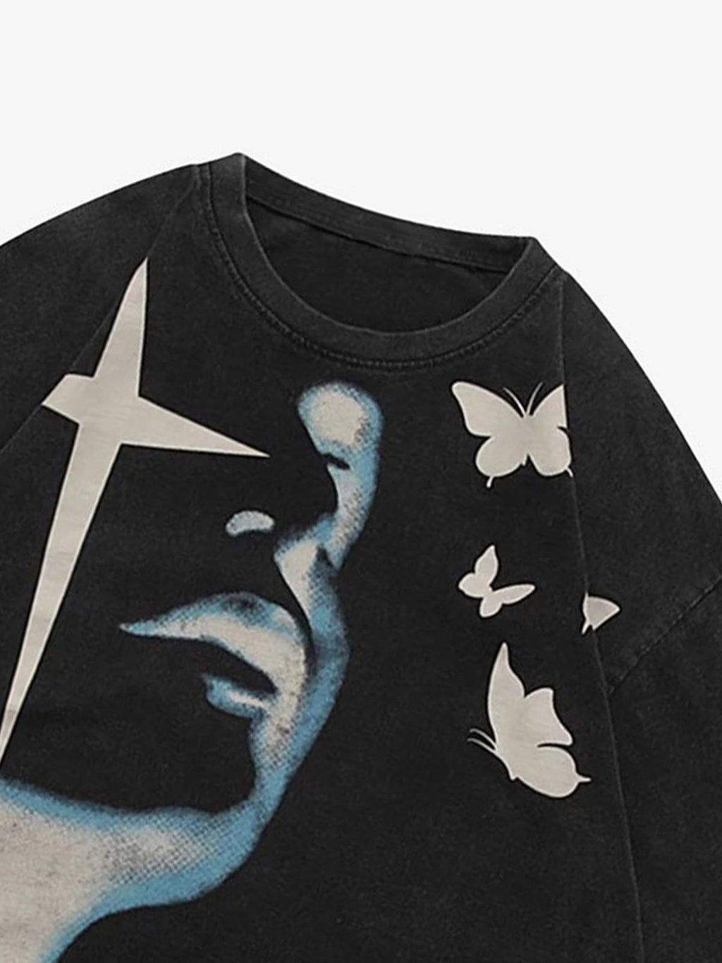 Thesupermade Abstract Portrait Print T-shirt - 1619