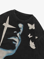Thesupermade Abstract Portrait Print T-shirt - 1619