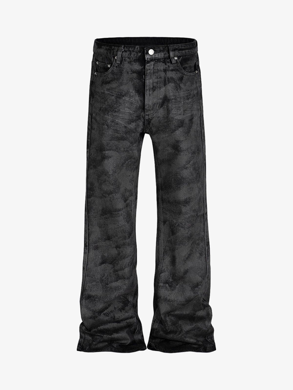 Retro Hand-Brushed Glitter Flare Jeans