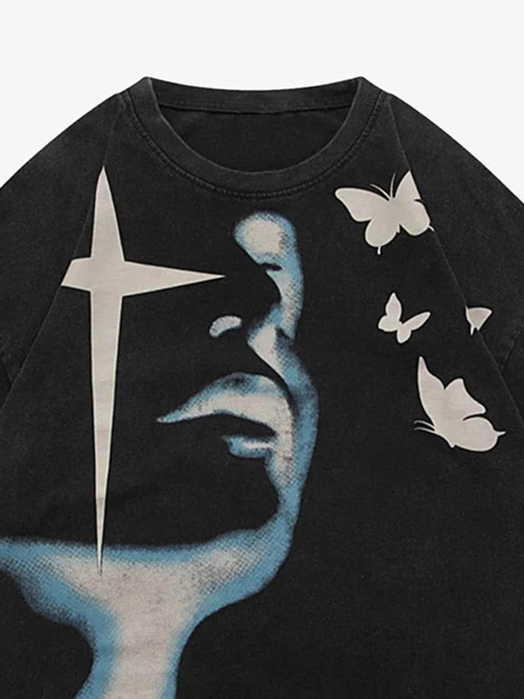Thesupermade Abstract Portrait Print T-shirt - 1619