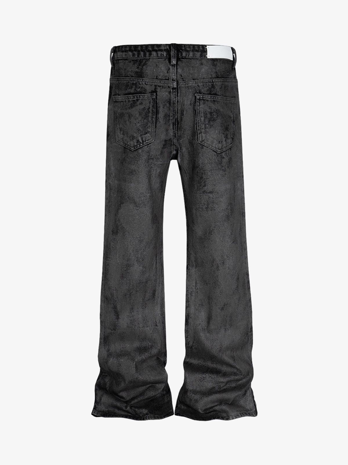 Retro Hand-Brushed Glitter Flare Jeans