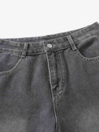 Washed Gradient Flared Jeans