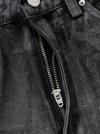 Retro Hand-Brushed Glitter Flare Jeans