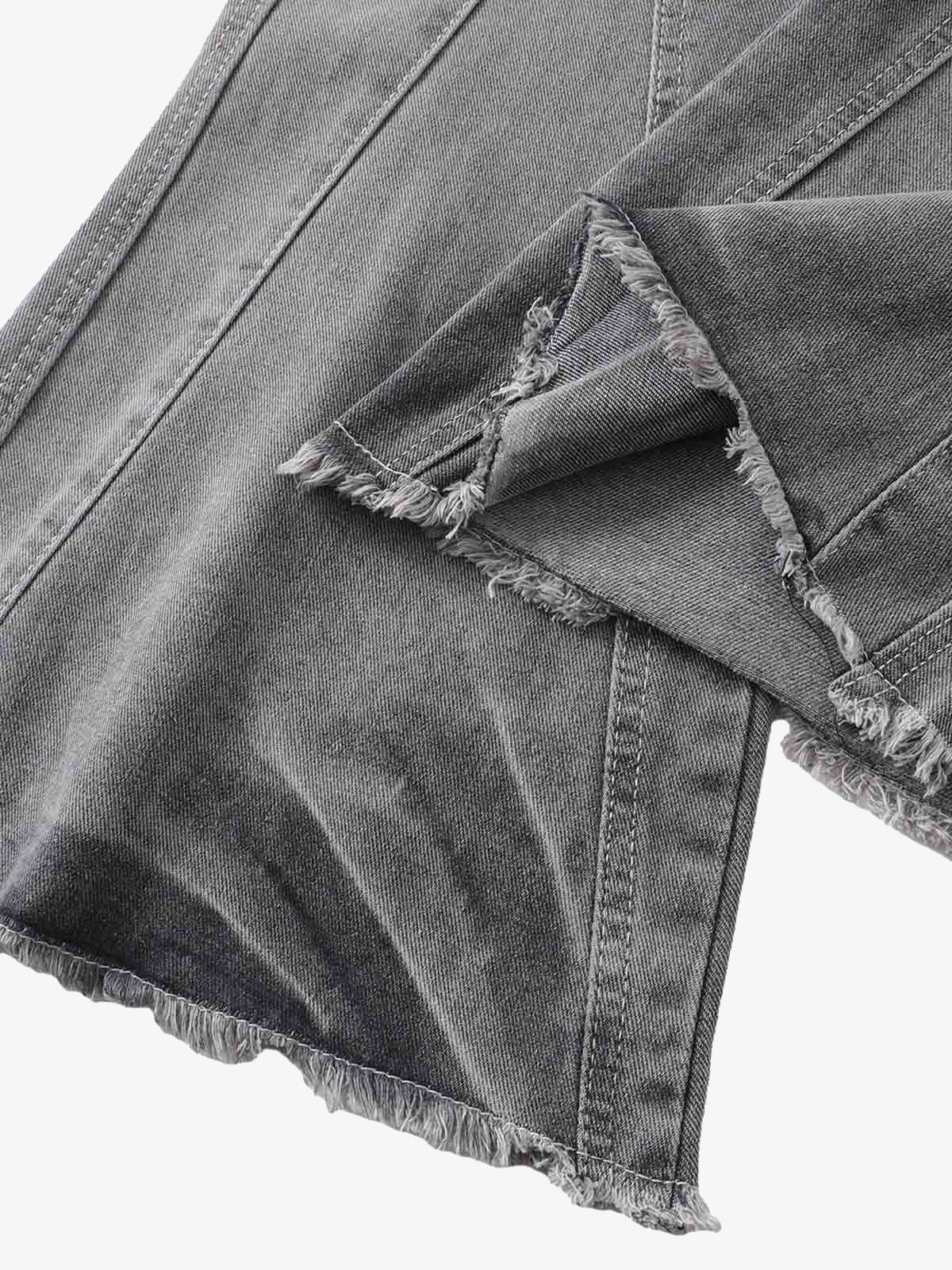 Washed Gradient Flared Jeans