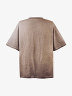 Portrait Print Crew Neck T-Shirt - 2377