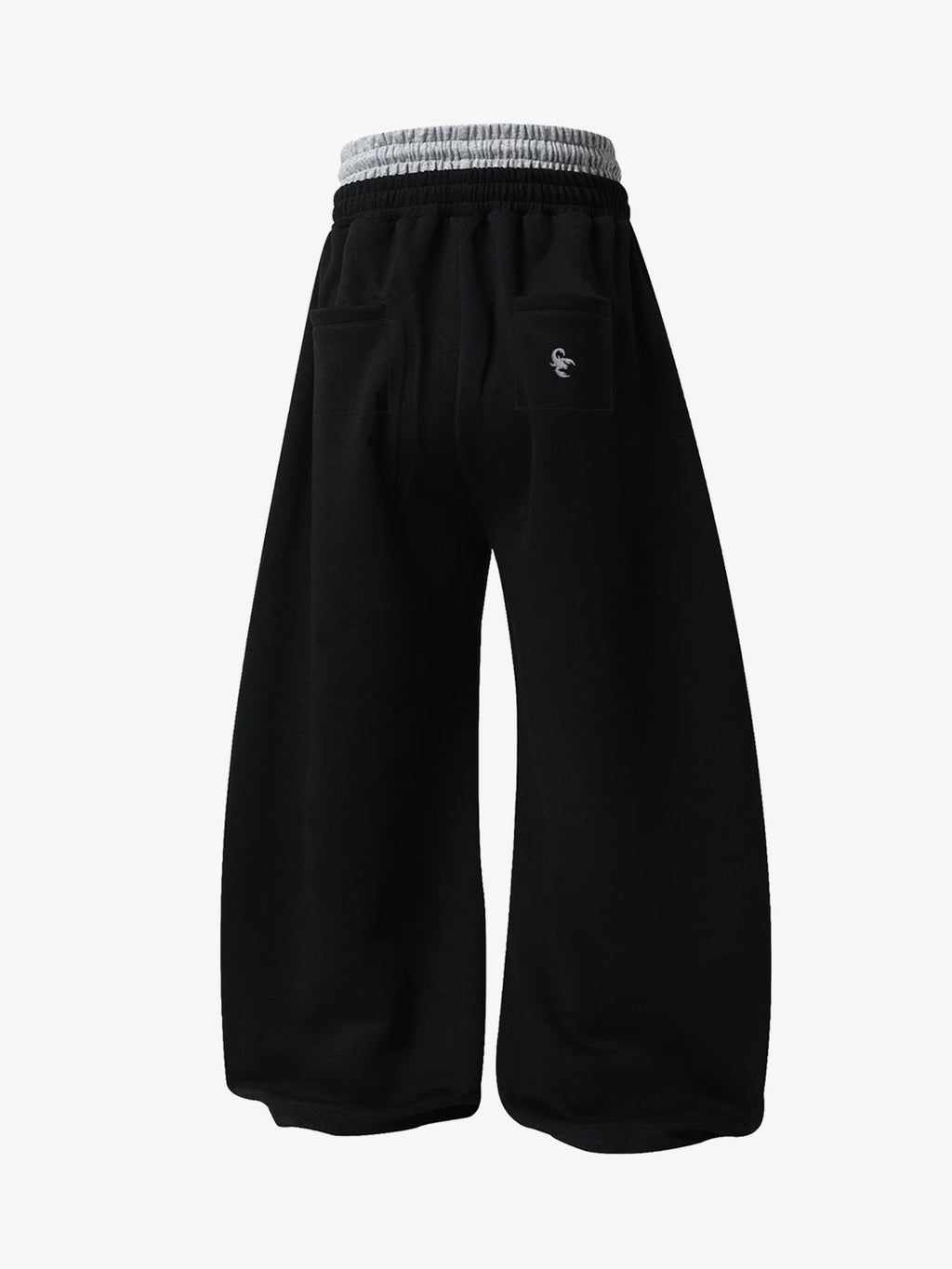Double-Waisted Ruched Sweatpants