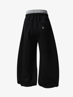 Double-Waisted Ruched Sweatpants