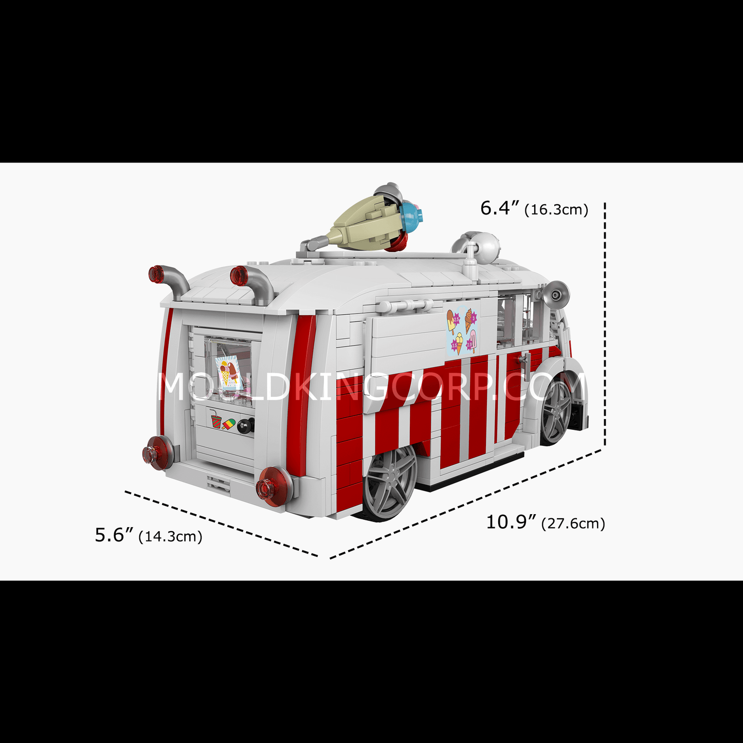 Mould King 10039 Ice Cream Truck Building Model Set | 1,078 PCS