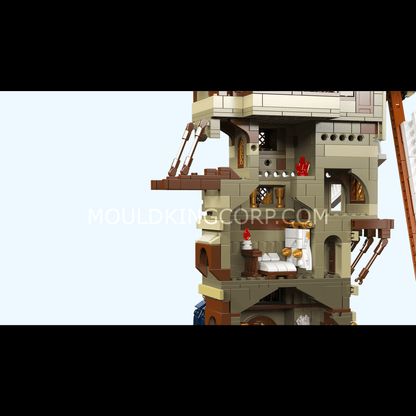 Mould King 10060 Medieval Europe Windmill Building Set | 1,584 Pcs