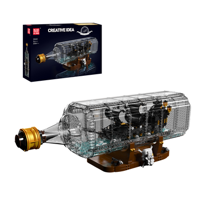 Mould King 10065 Black Pirates Ship-In-a-Bottle Building Set | 2,206 PCS