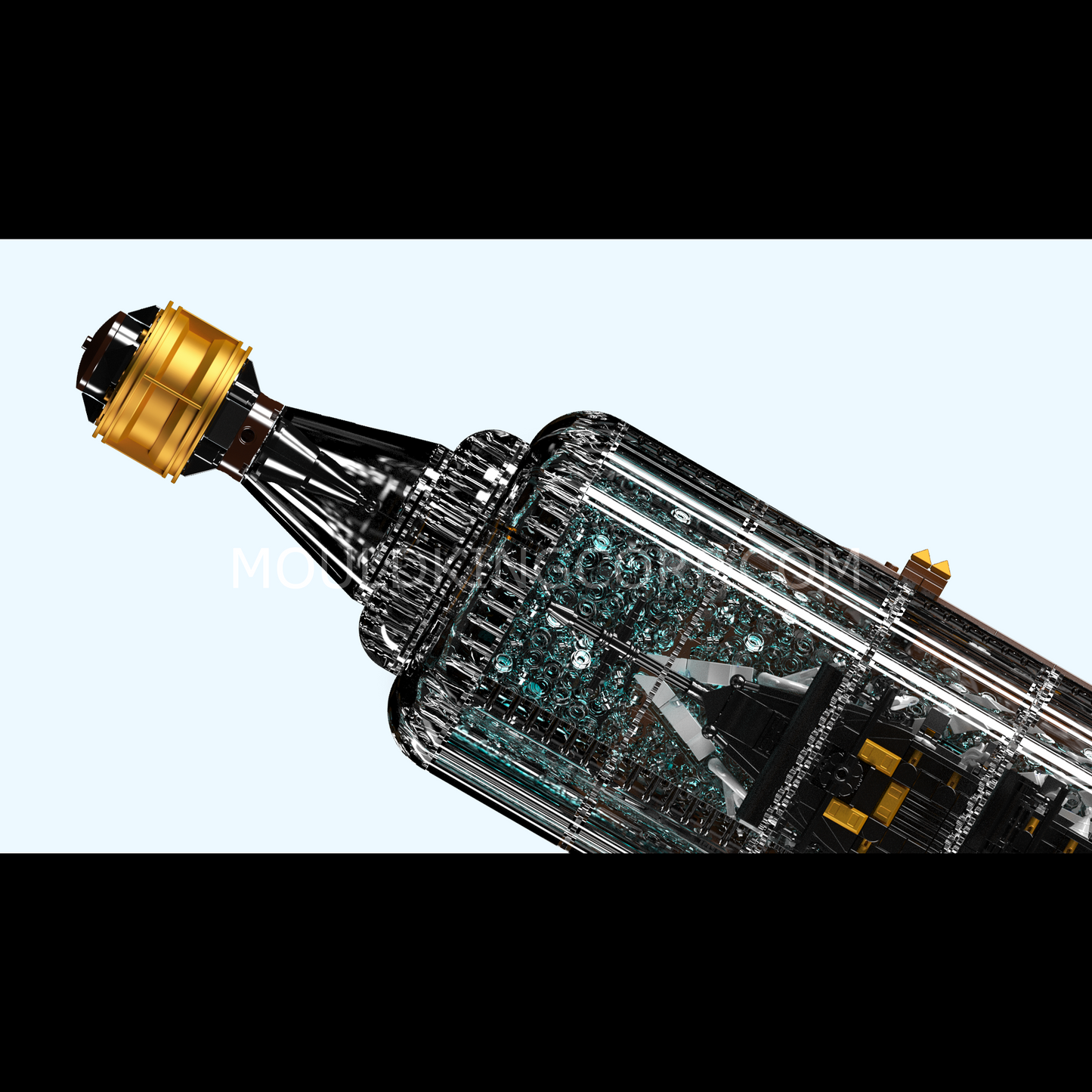 Mould King 10065 Black Pirates Ship-In-a-Bottle Building Set | 2,206 PCS