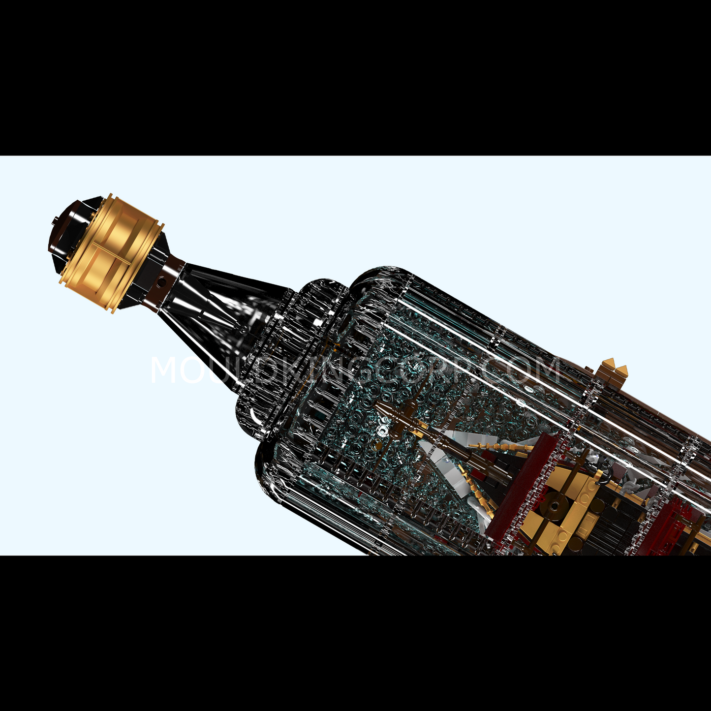 Mould King 10066 Queen Revenger Ship-In-a-Bottle Building Set | 2,488 PCS