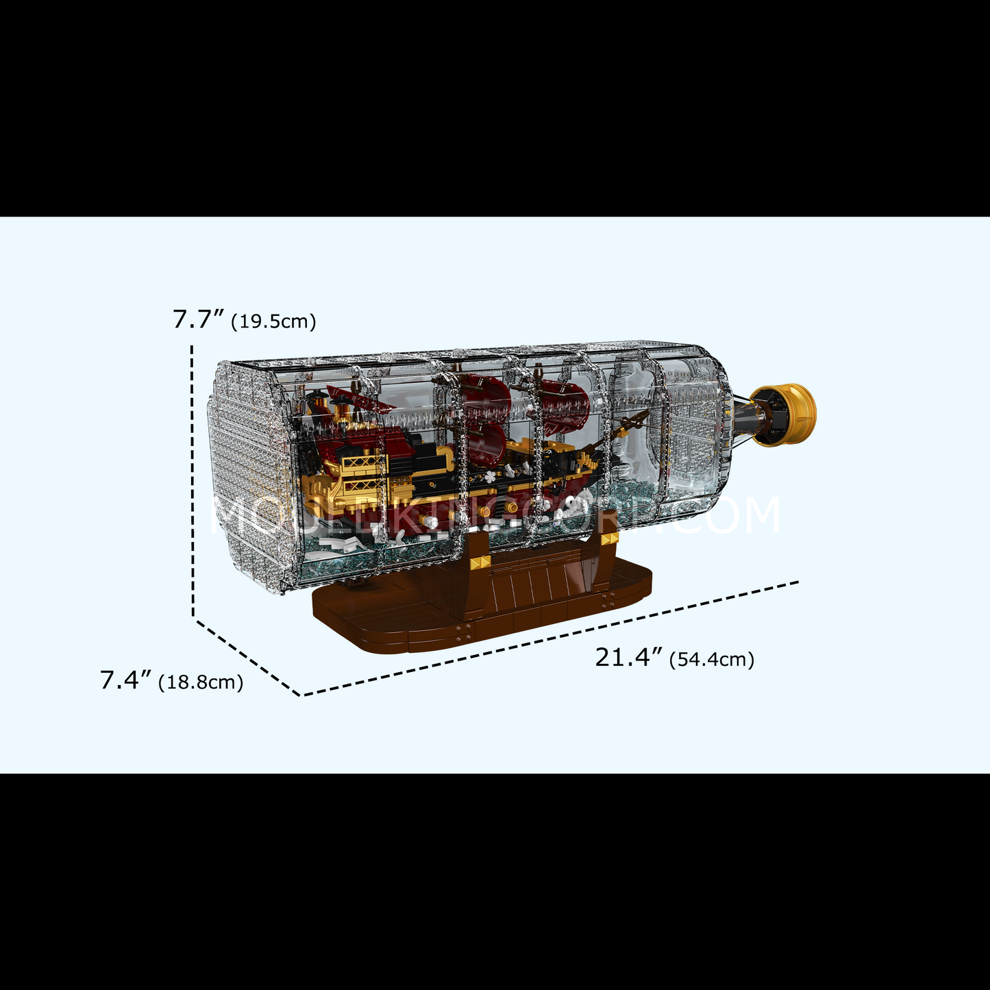 Mould King 10066 Queen Revenger Ship-In-a-Bottle Building Set | 2,488 PCS