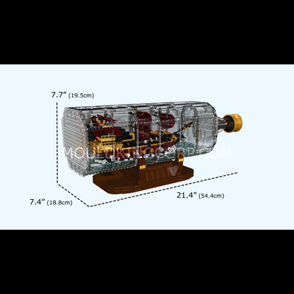 Mould King 10066 Queen Revenger Ship-In-a-Bottle Building Set | 2,488 PCS