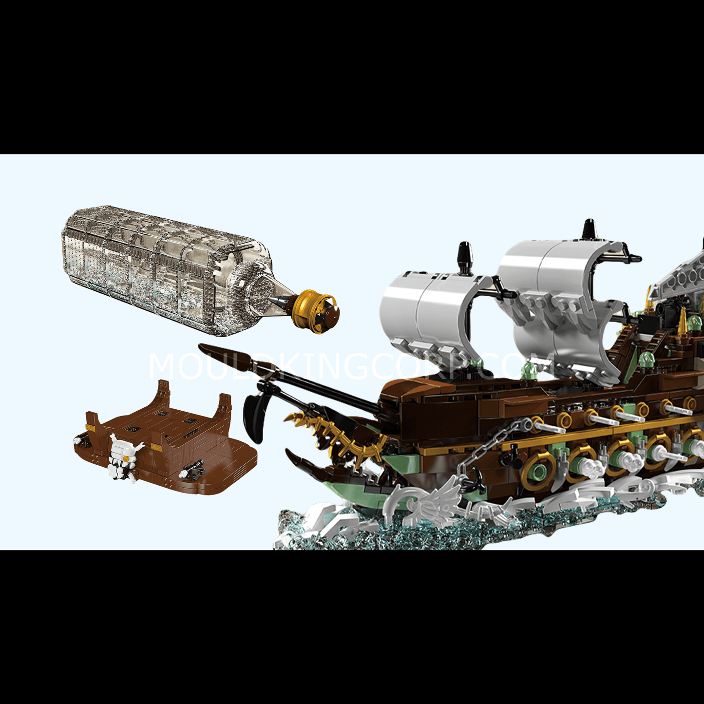 Mould King 10067 Flying Dutchman Ship-In-a-Bottle Building Set | 2,499 PCS