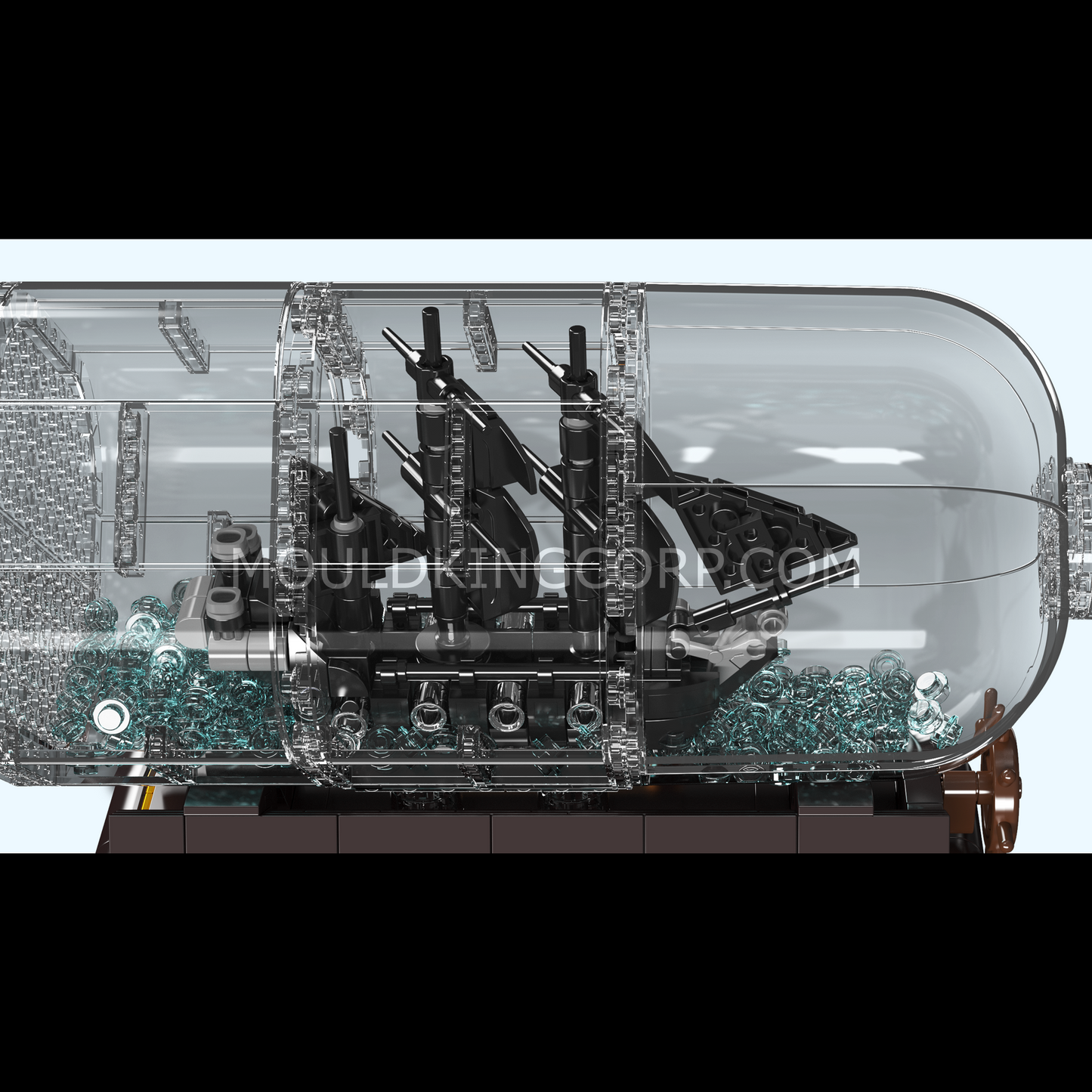 Mould King 10070S Ship-In-a-Bottle Model Building Set | 822 Pcs