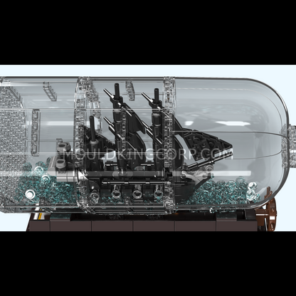 Mould King 10070S Ship-In-a-Bottle Model Building Set | 822 Pcs
