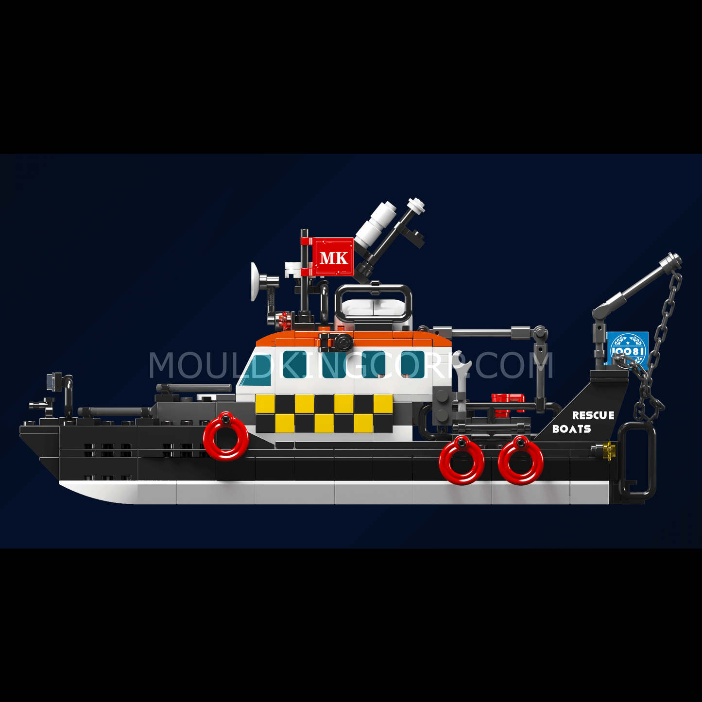 Mould King 10081 British Multi-functional Rescue Boat Building Set | 364 Pcs