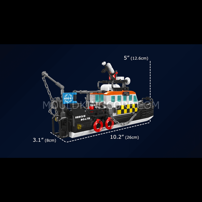 Mould King 10081 British Multi-functional Rescue Boat Building Set | 364 Pcs