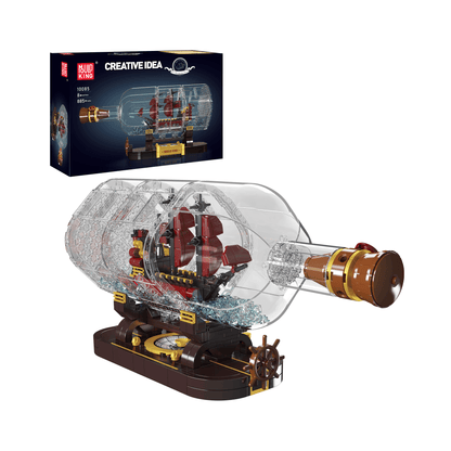 Mould King 10085 The Mini Queen Revenger Ship-In-a-Bottle Building Set | 885 Pcs