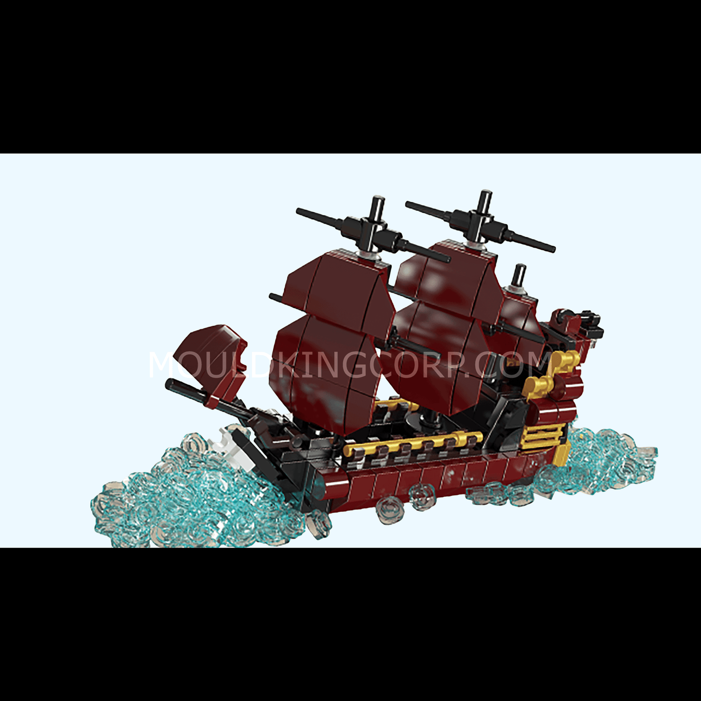 Mould King 10085 The Mini Queen Revenger Ship-In-a-Bottle Building Set | 885 Pcs