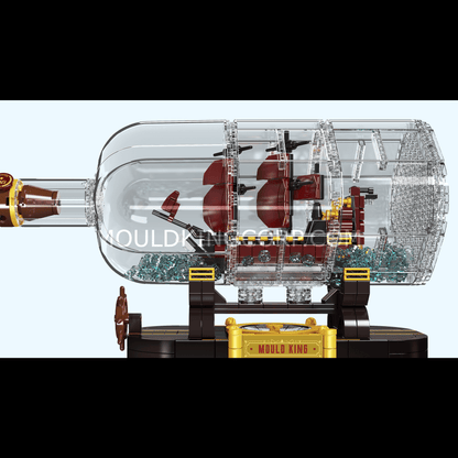 Mould King 10085 The Mini Queen Revenger Ship-In-a-Bottle Building Set | 885 Pcs