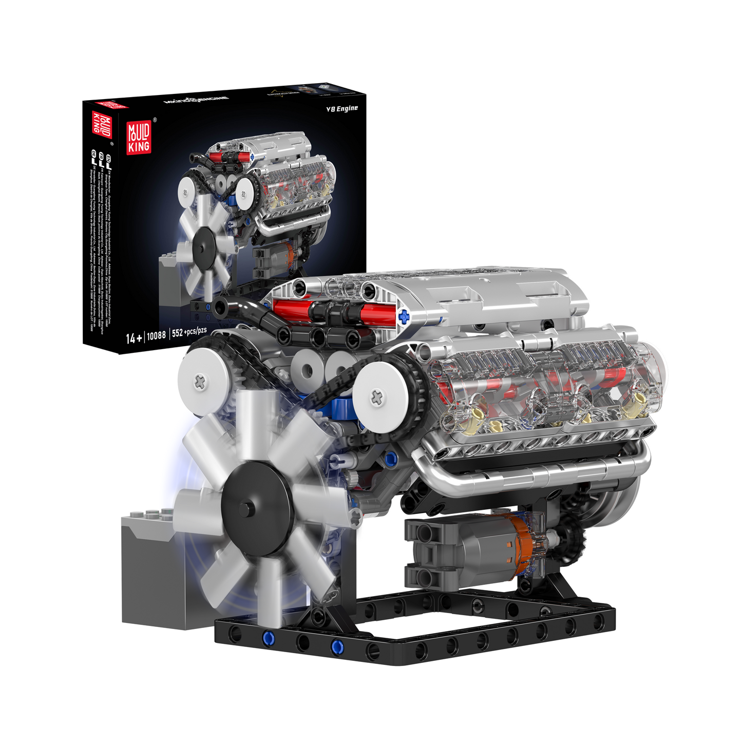 Mould King 10088 Motorised V8 Engine Building Set | 535 Pcs